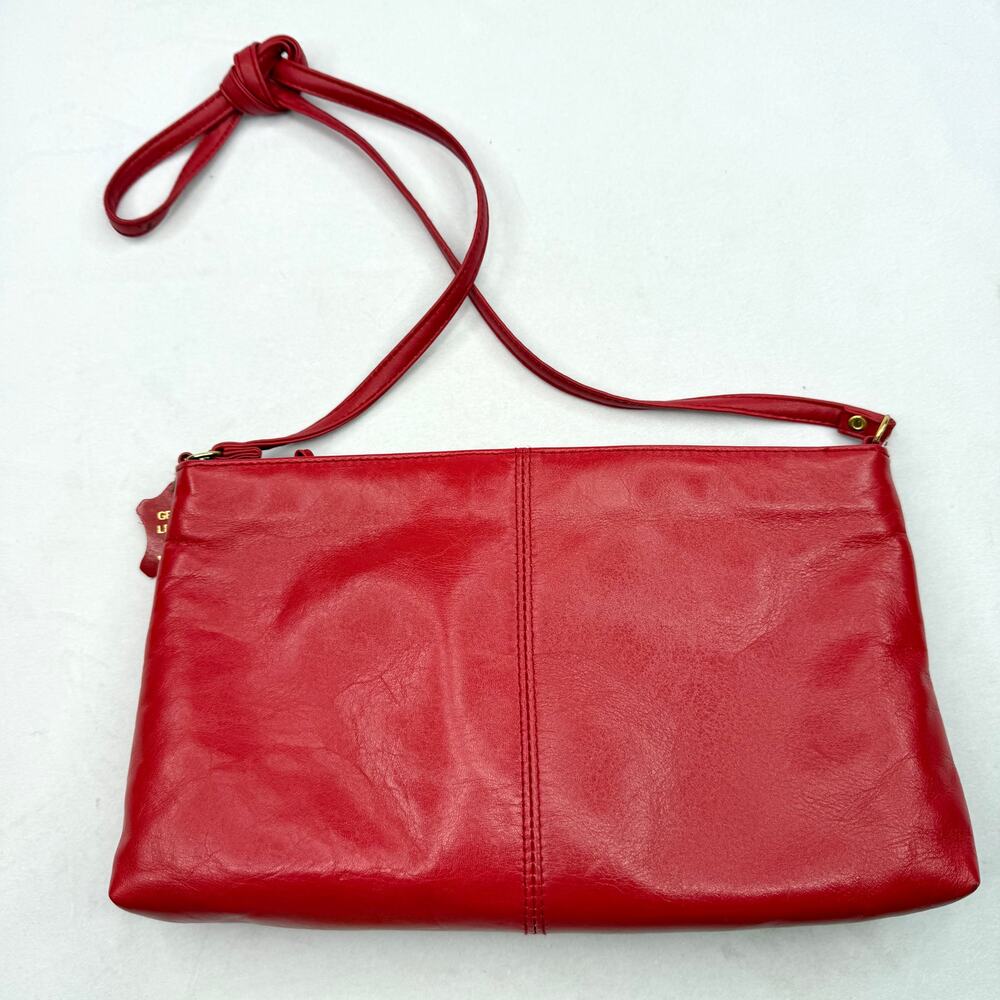 Vintage Red Leather Crossbody Bag - Picture 2 of 10